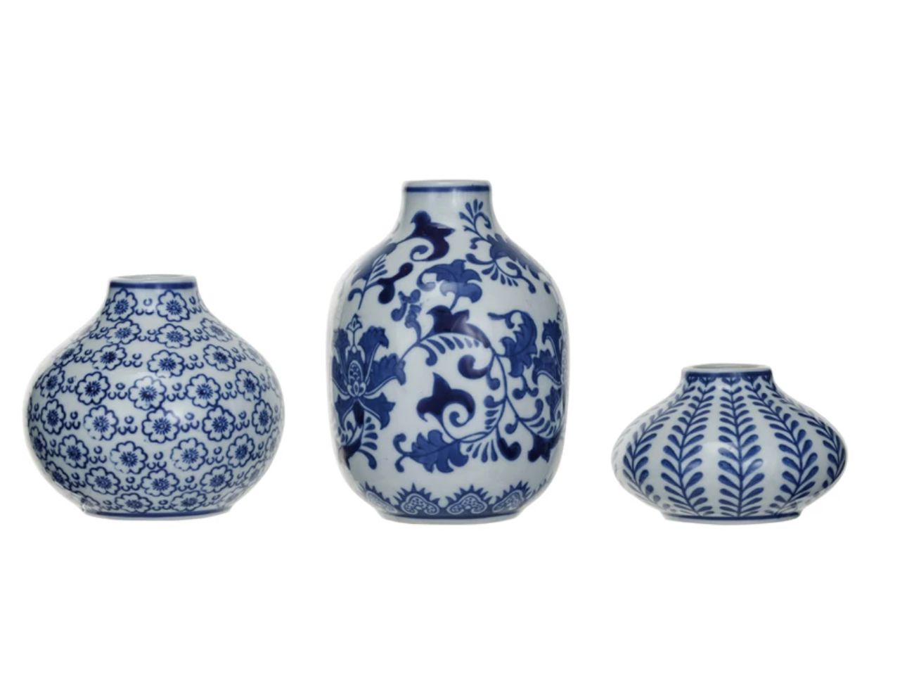 Hand-Stamped Stoneware Vases