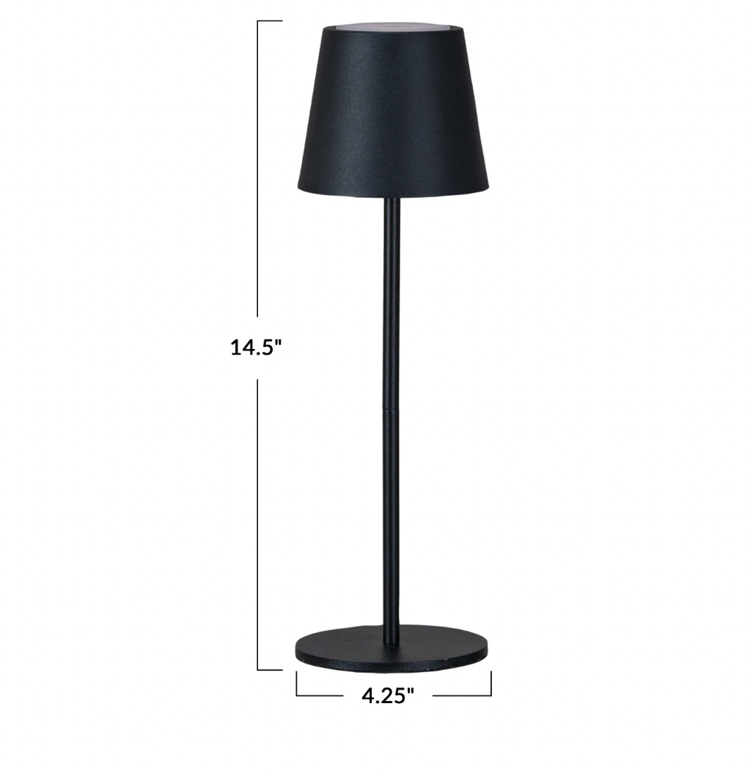 Metal LED Rechargeable Table Lamp w/ Touch Sensor