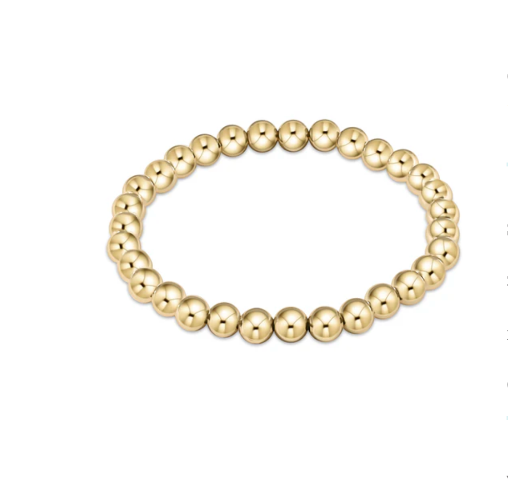 Classic Gold 6mm Bead Bracelet (BCLG6)