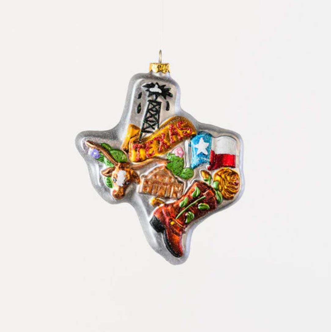 Christmas Texas State Ornament