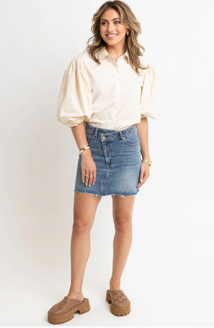 Denim Novelty Mini Skirt | Karlie