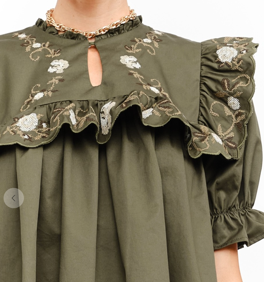 Sera Olive Dress