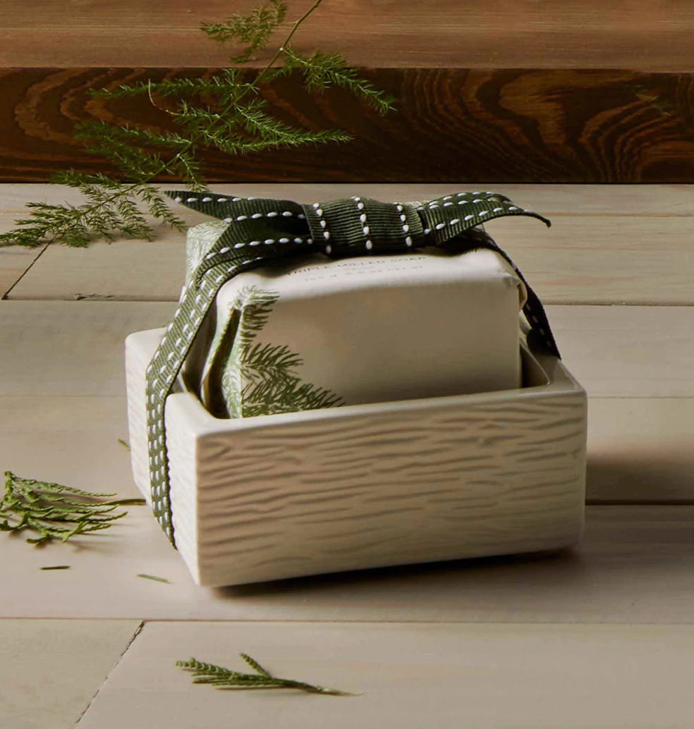 Frasier Fir Bar Soap and Dish Set