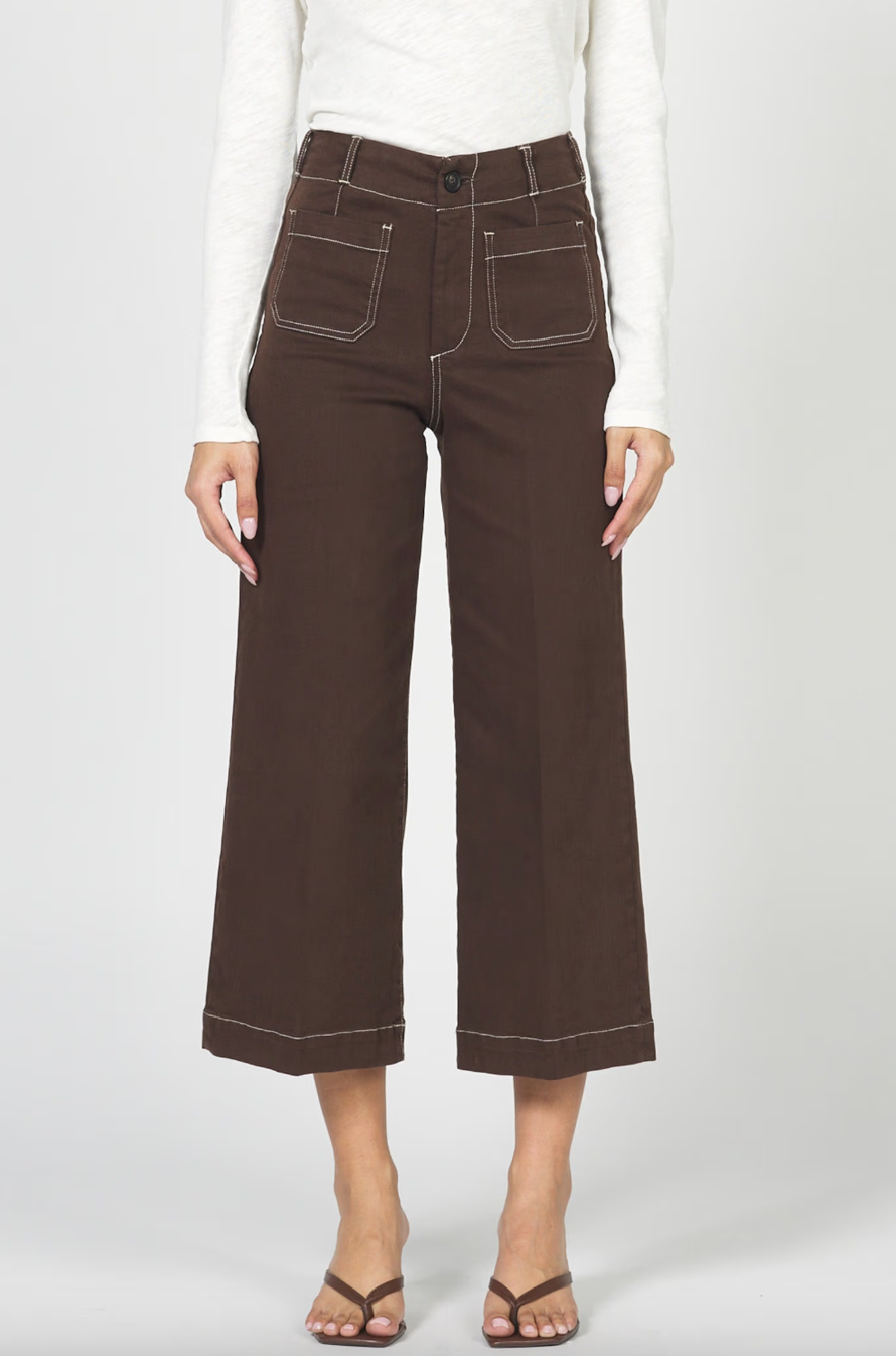 Chocolate Audrey Wide Leg Pants