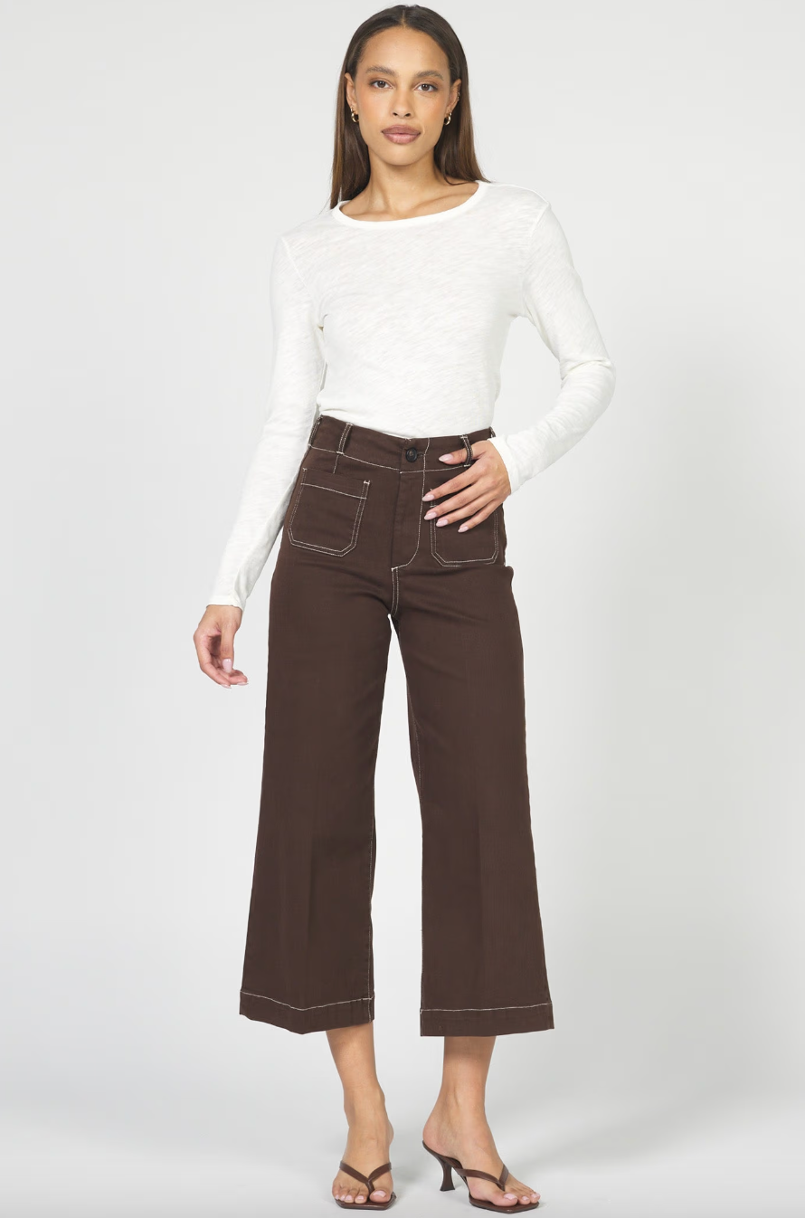 Chocolate Audrey Wide Leg Pants