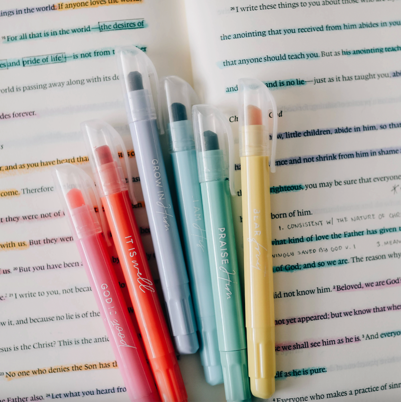 Stationary Pastel Bible Highlighter Set