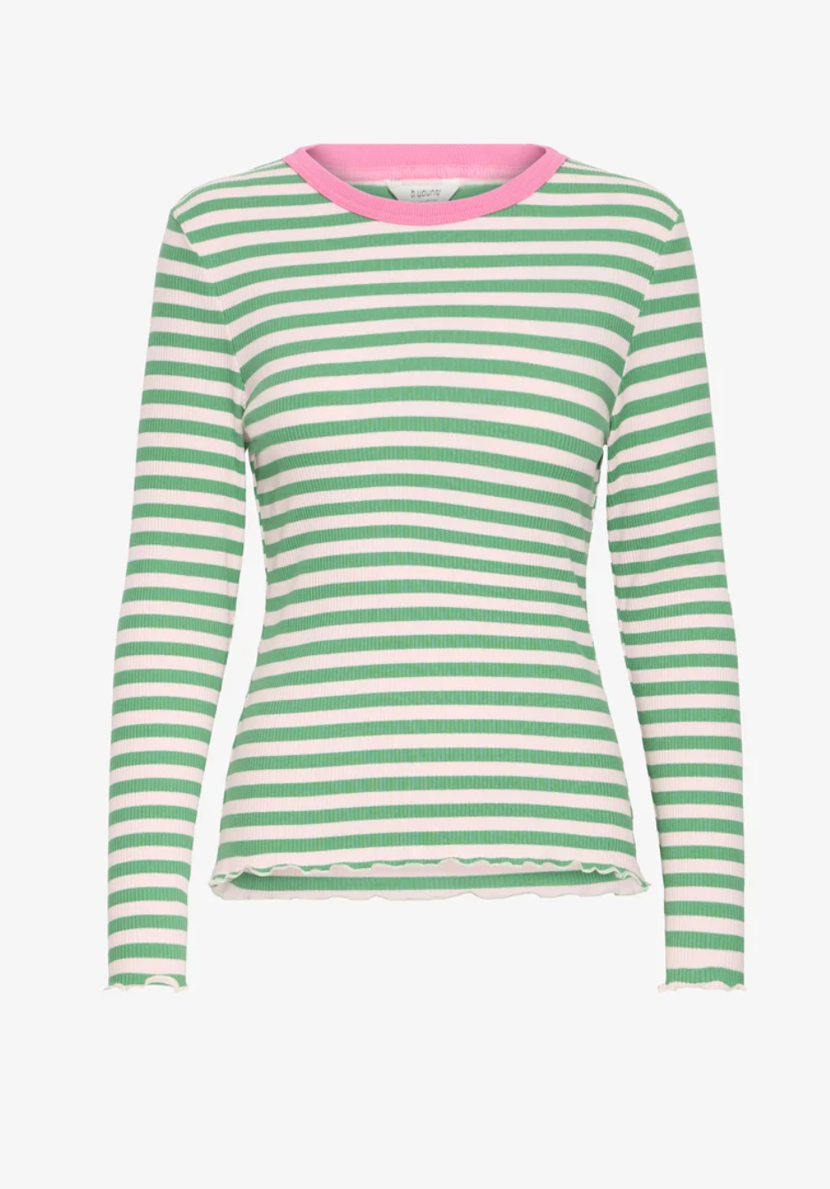 Green Stripe Rib Tee