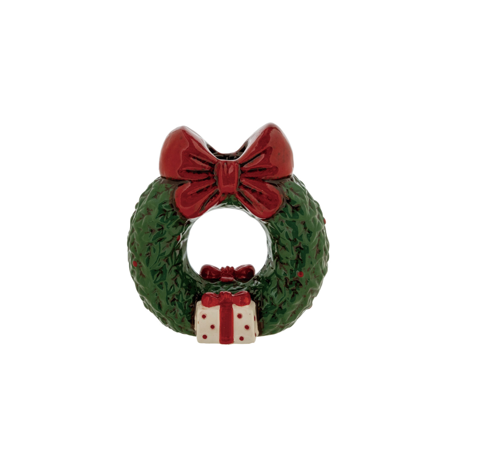 Ceramic Wreath Taper Holder