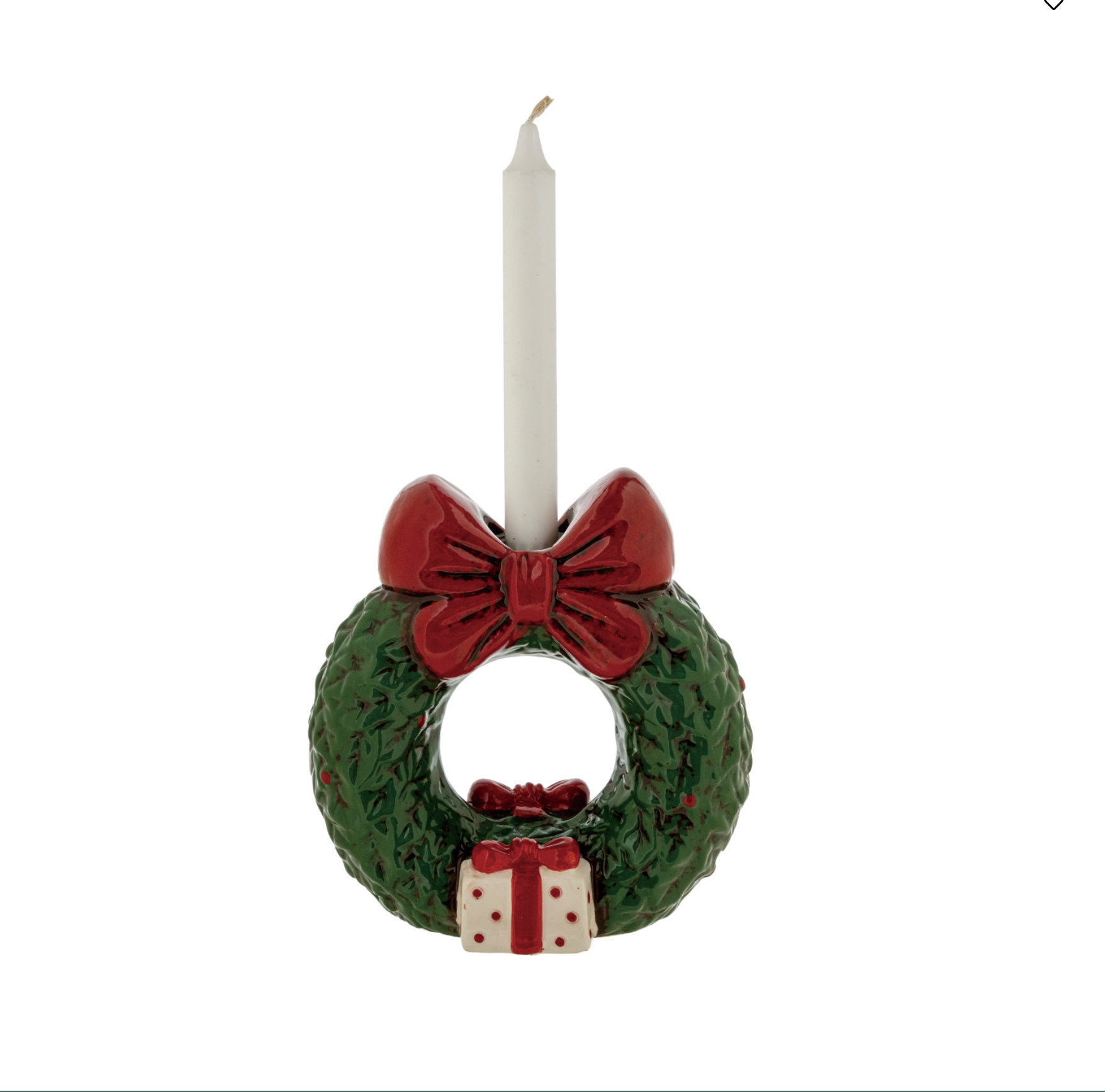 Ceramic Wreath Taper Holder