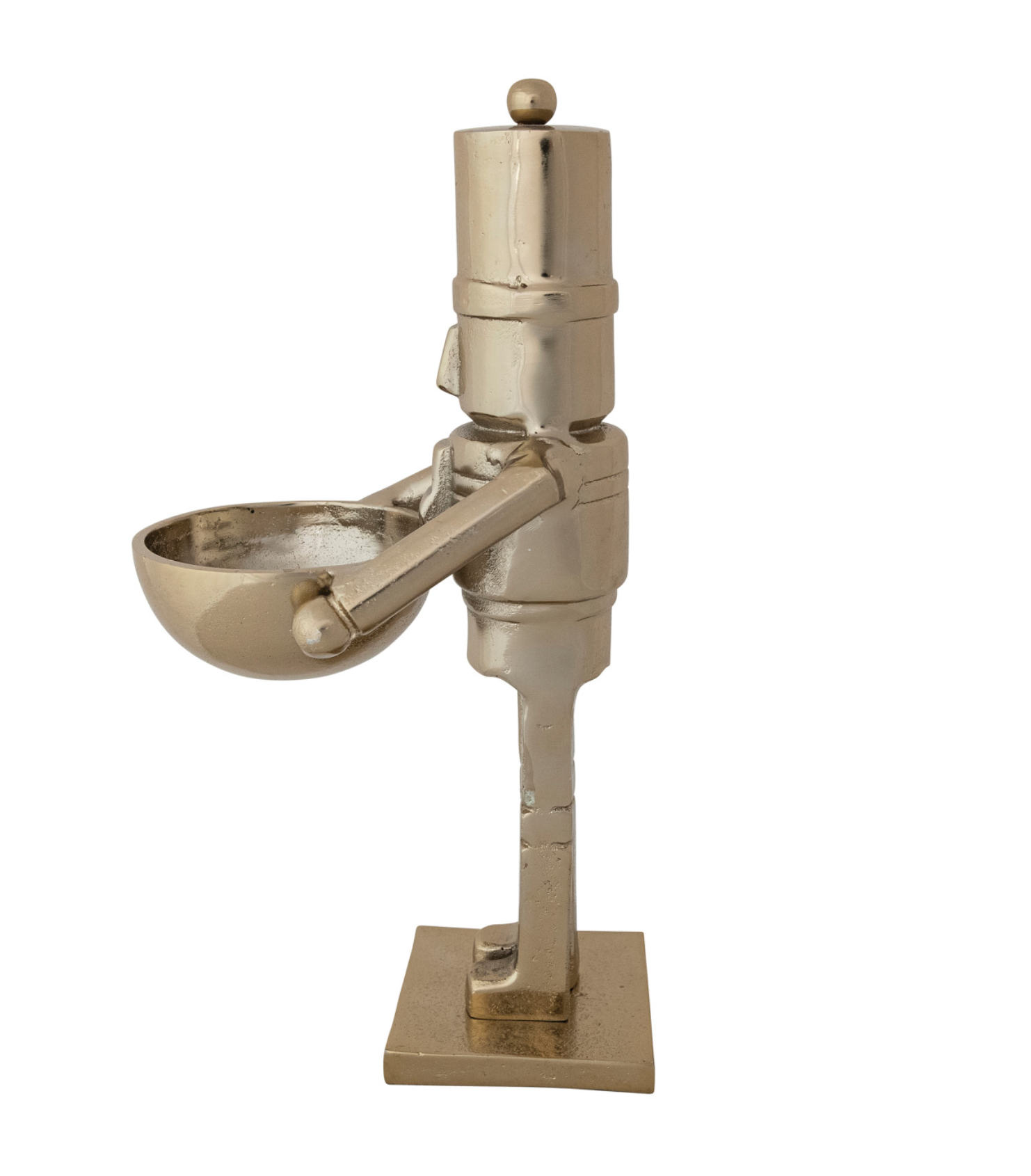 Gold Nutcracker Holding Bowl