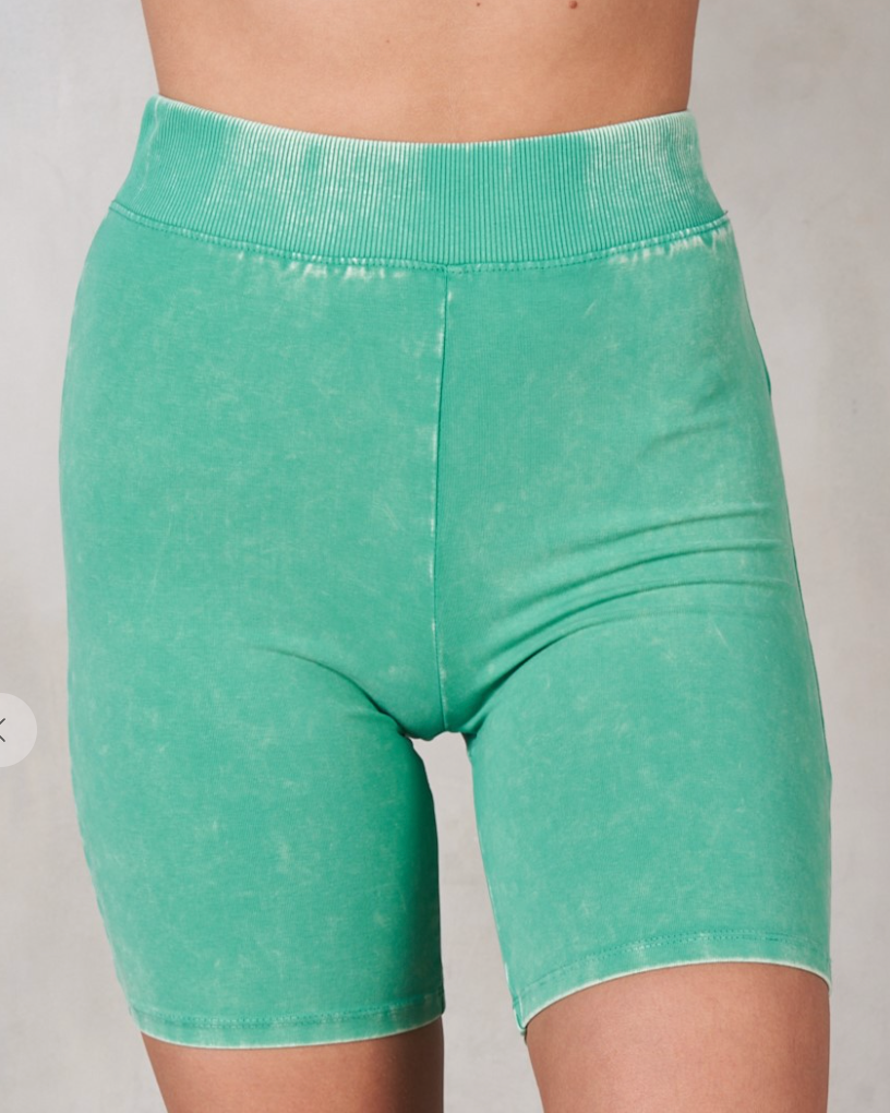 Hot Hot Washed Green Shorts