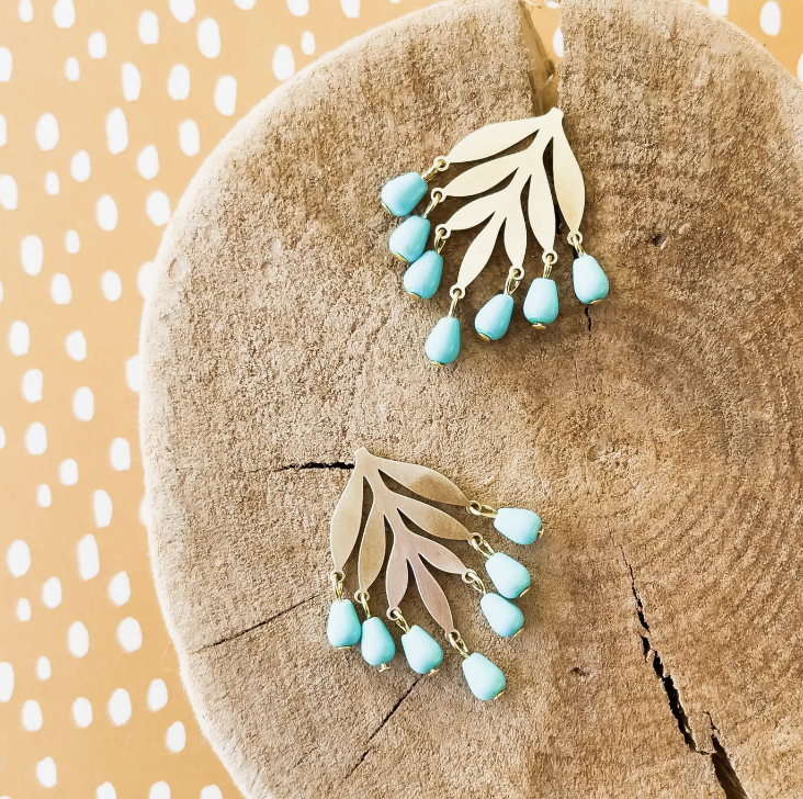 Turquoise Chandelier Studs