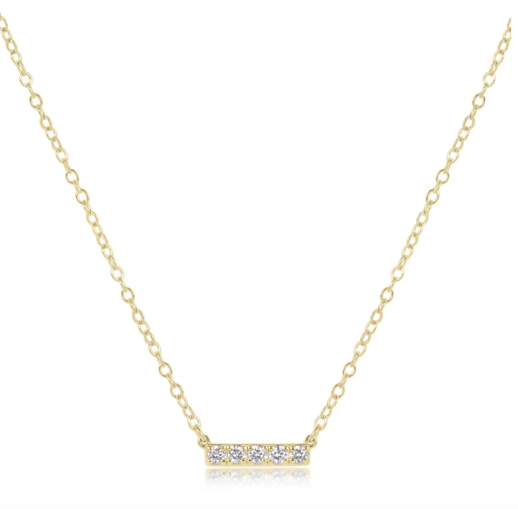 14KT Gold & Diamond Sig. Bar (Five)