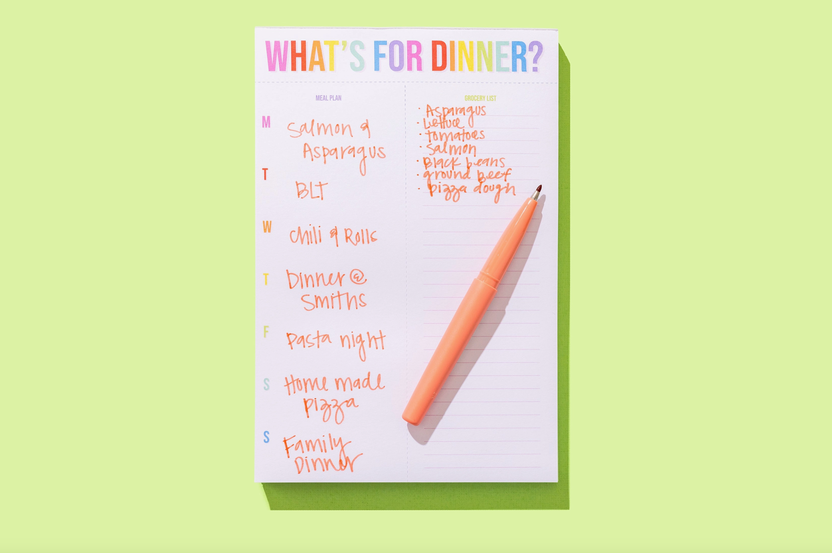 Meal Planning Notepad
