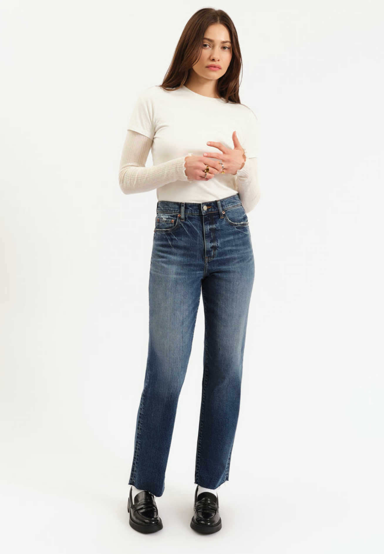 Sundaze High Rise Vintage Straight Jeans