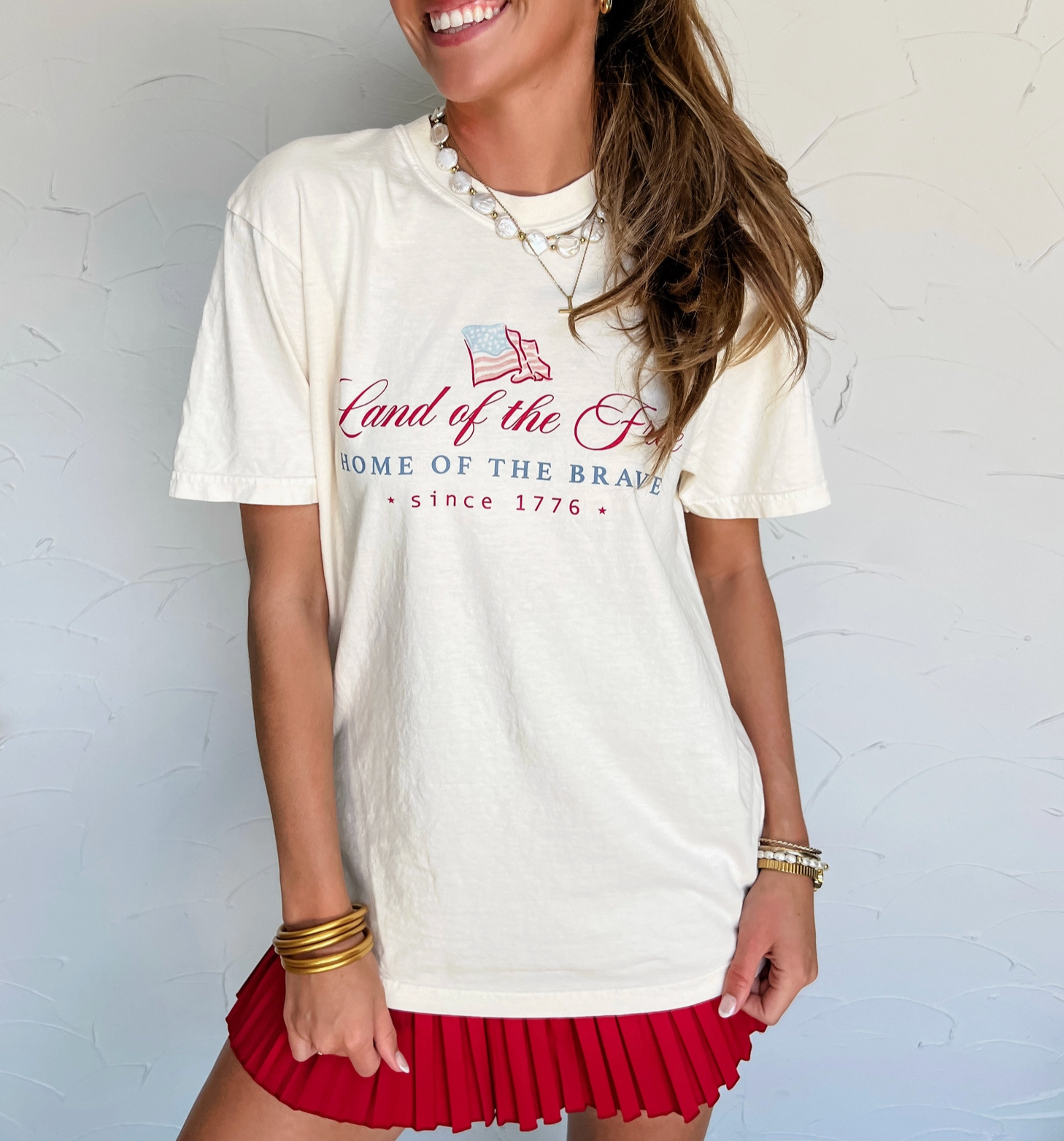 Land of the Free Watercolor Tee