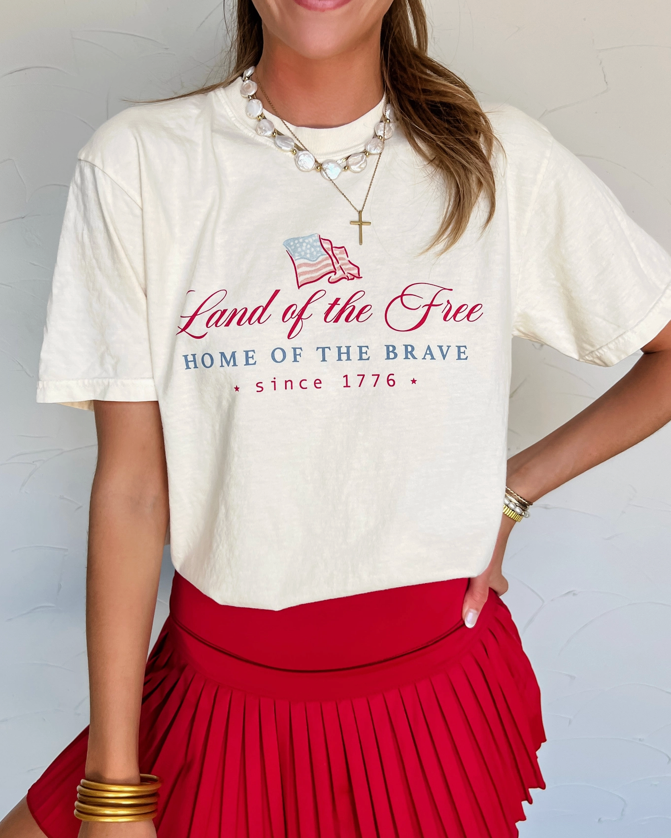 Land of the Free Watercolor Tee