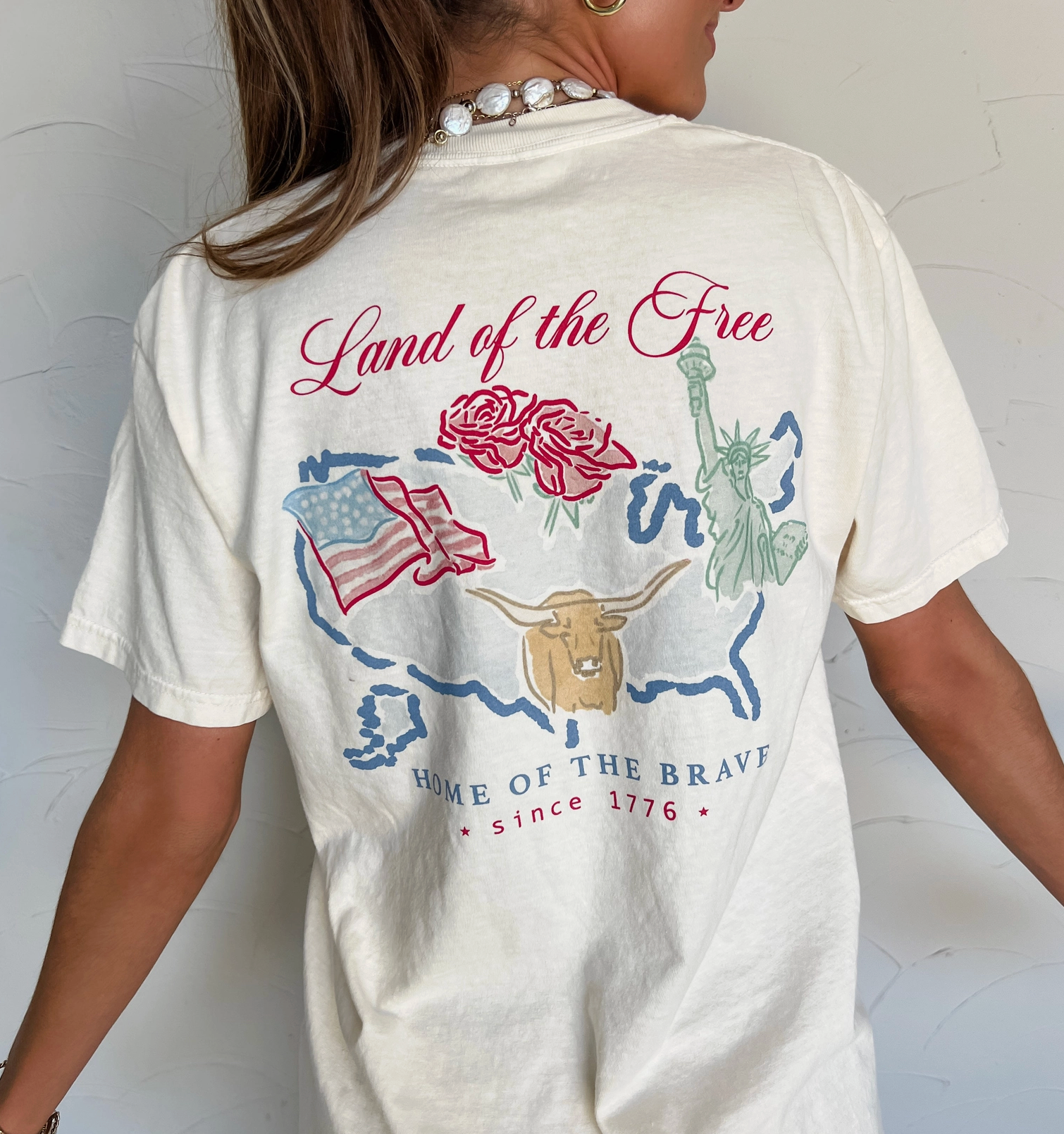 Land of the Free Watercolor Tee