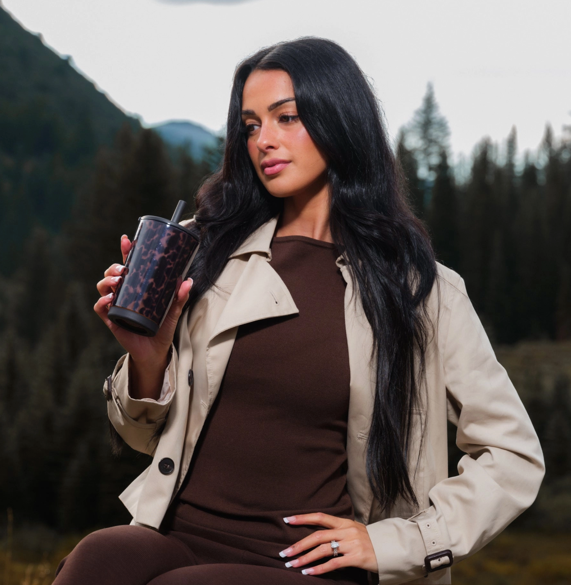Mocha Tortoise Everyday Tumbler 14oz