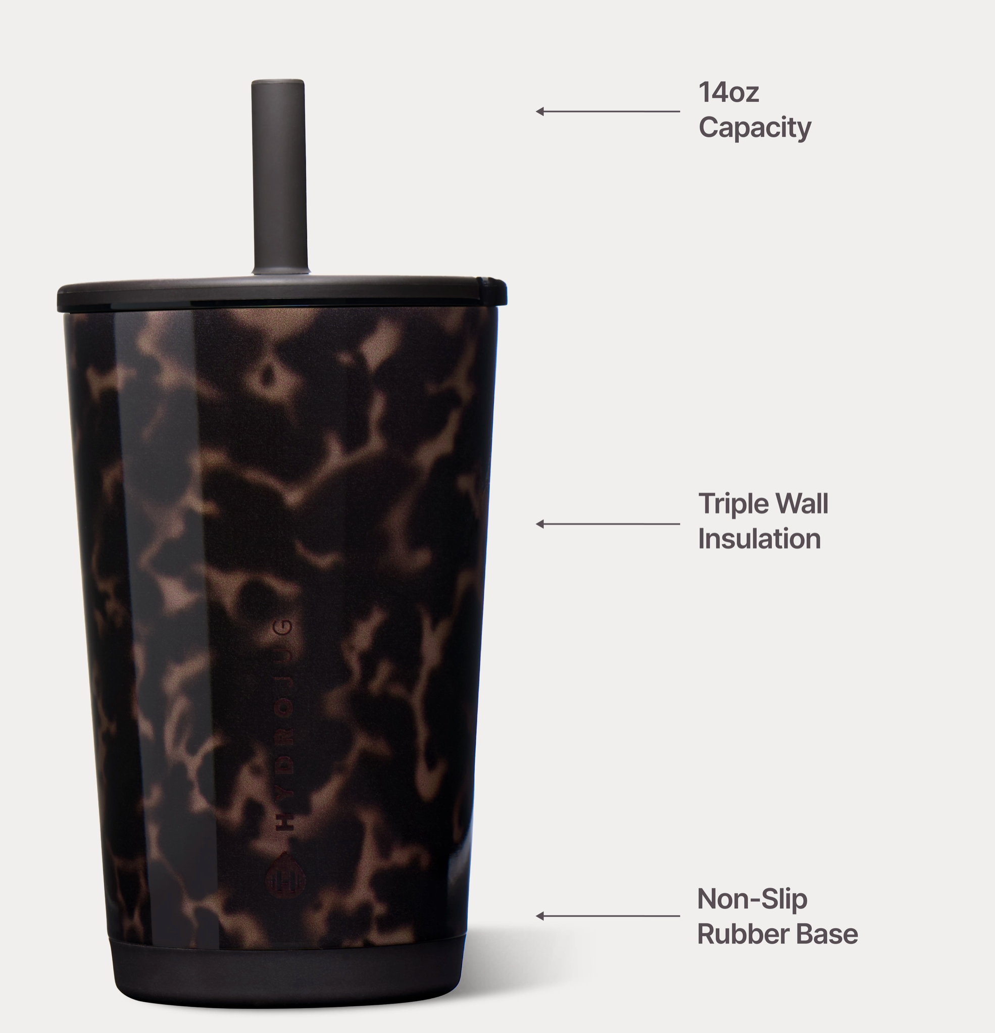 Mocha Tortoise Everyday Tumbler 14oz