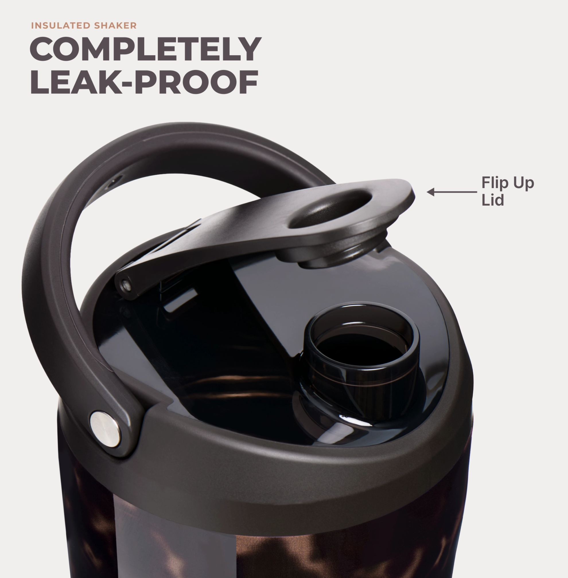 Mocha Tortoise Insulated Shaker 24oz