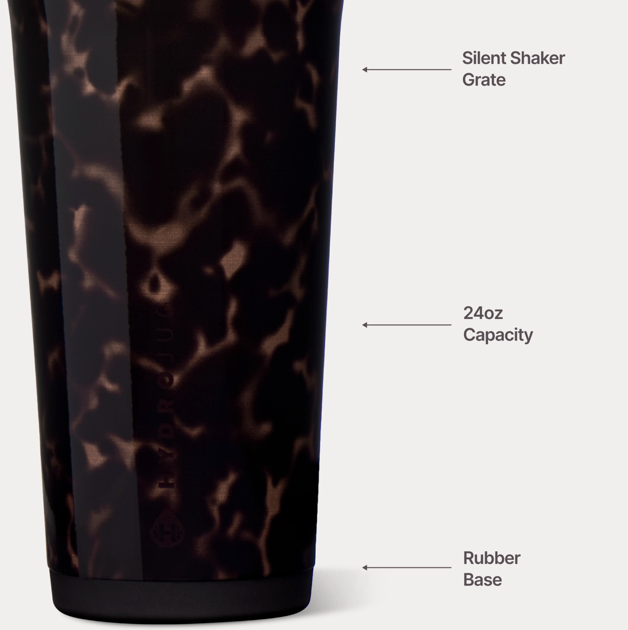 Mocha Tortoise Insulated Shaker 24oz