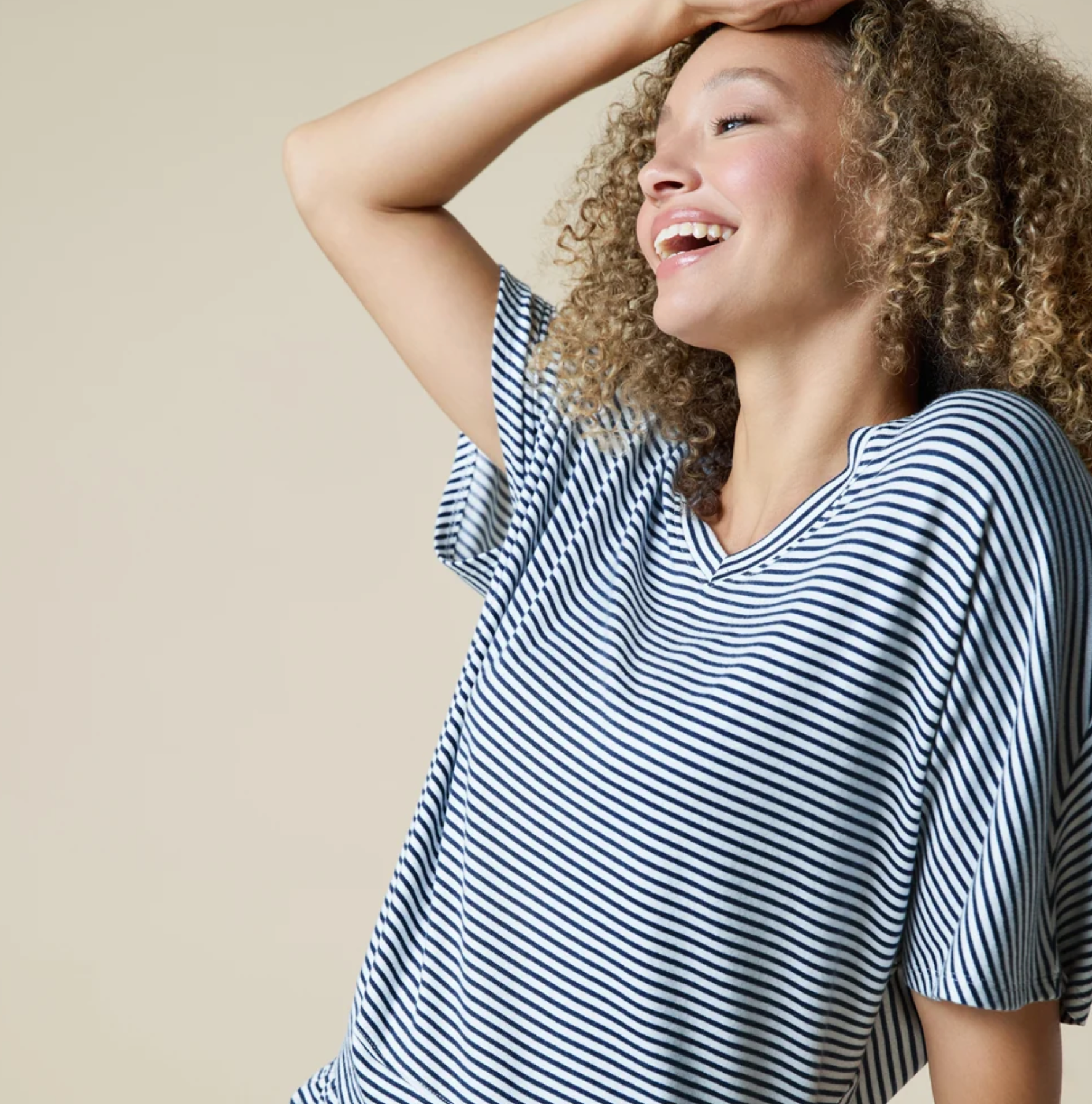 Midnight Stripe Dream Capri Set