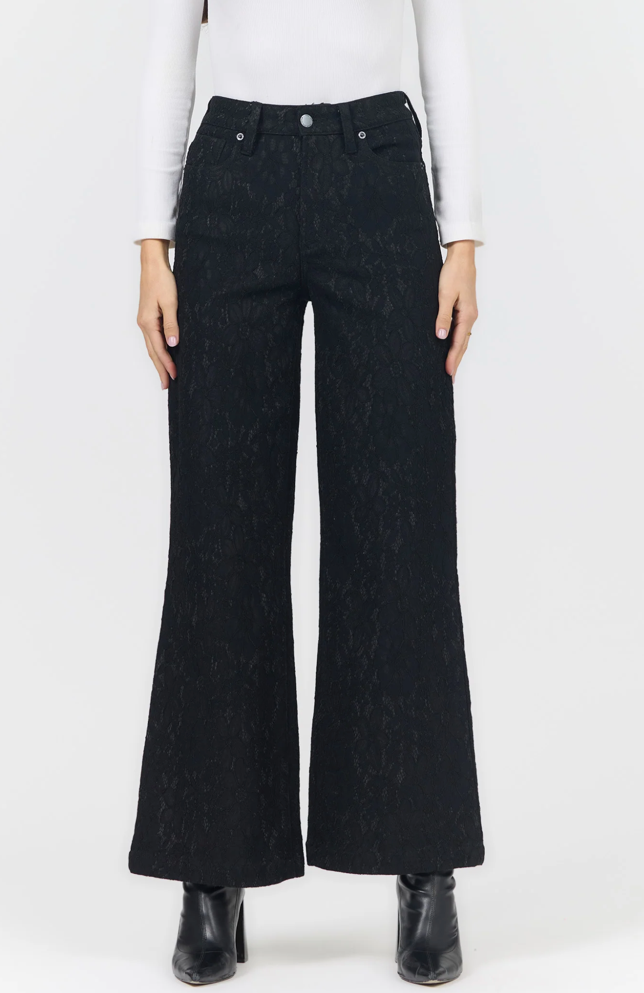 Black Lace Fiona Jeans