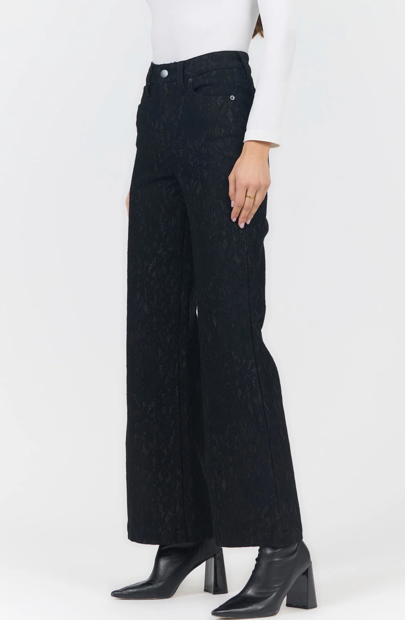 Black Lace Fiona Jeans