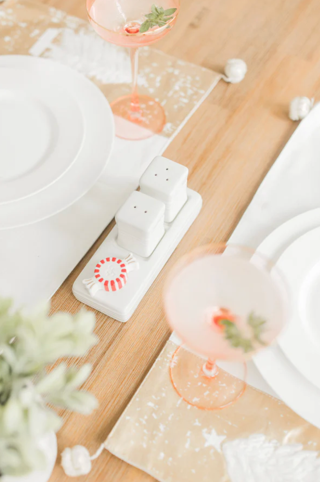 Pinstripe Salt & Pepper Shakers