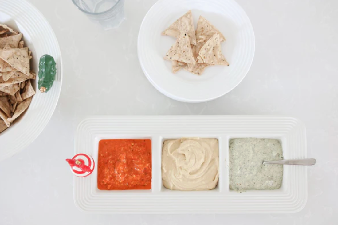 Pinstripes Garnish Dish