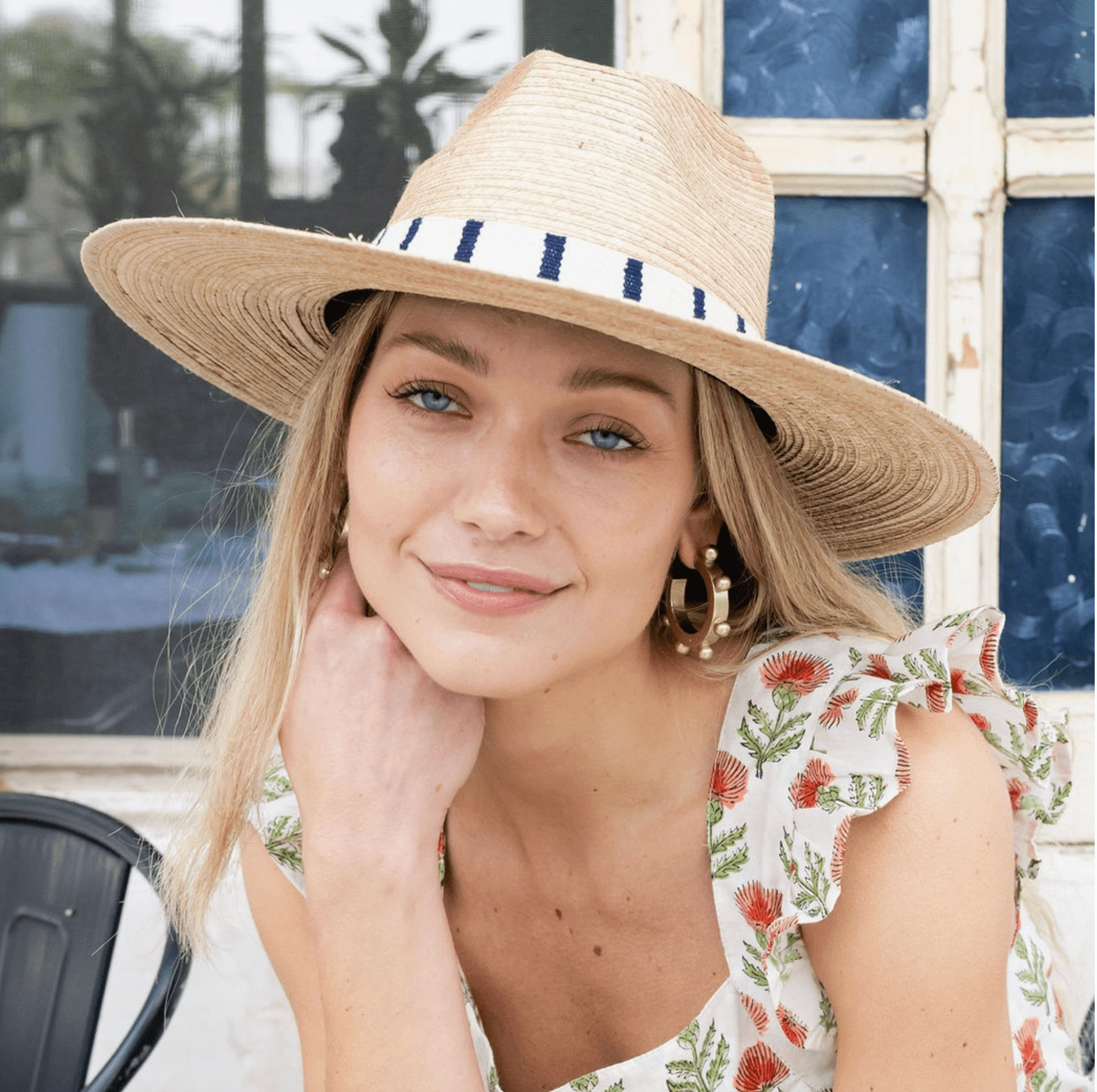 Gold Metallic Bead Hoops