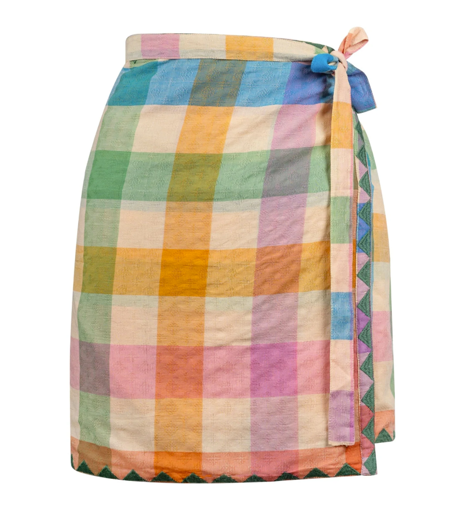 Rainbow Plaid Marina Sarong