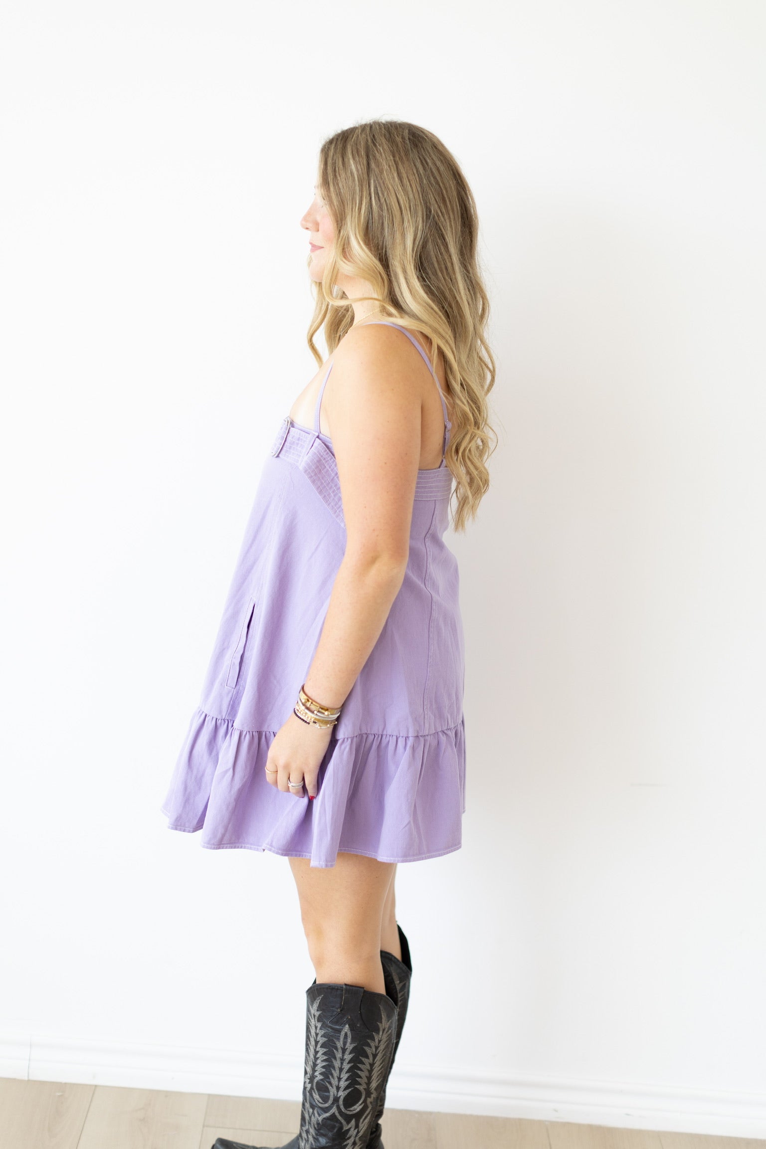 Lavender Buckle Dress