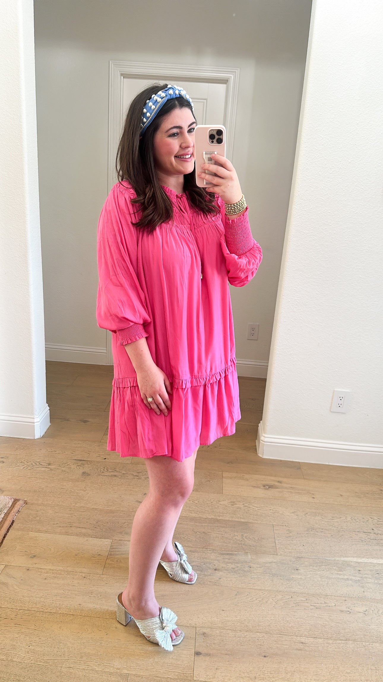 Hot Pink Ruffled Dress