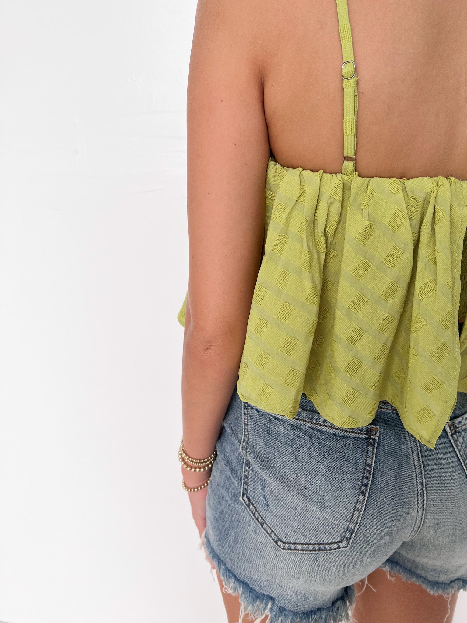 Chartreuse Cropped Tank
