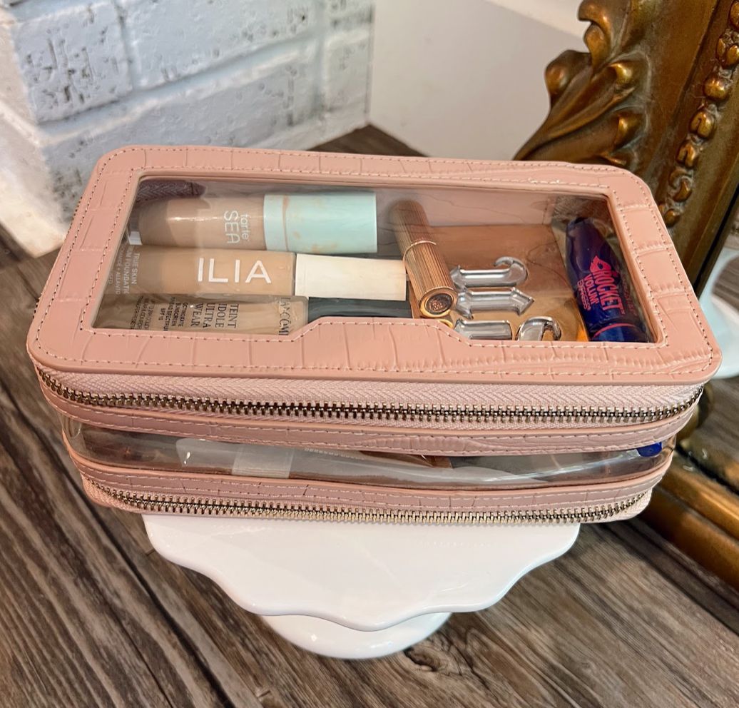 Leather Clear Top Makeup Case